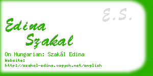 edina szakal business card