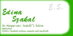 edina szakal business card